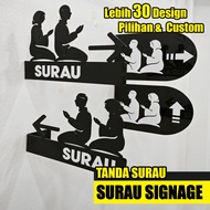 Surau Sign Papan Tanda Surau Kiri Surau Kanan / AS17
