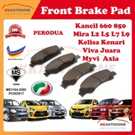 SIRIM Certified Brake Pad Kancil 660 850, Turbo L2 L5 L7 L9 Myvi Viva Kelisa Kenari ( 4pcs)