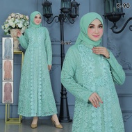 (COD) NEW Collection Gamis Pesta Kerancang Model Terbaru Brokat Import Mix Payet Mutiara // HIGH pre