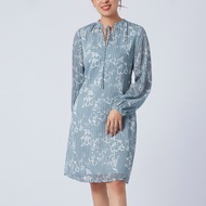 ESPADA เดรสทรงตรงแต่งโบว์ ผู้หญิง | Printed Shift Dress (Wash & Wear) | 01056