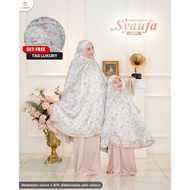 FREE BAG Luxury - Mukena Silk Material Floral Motif Comfortable to Wear Children's Size 1 Year - Adu