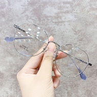 OYKI แว่นตาป้องกันแสงสีฟ้า แว่นกรองแสงสีฟ้า แว่นตาคอมพิวเตอร์ แว่นกันแดด กรอบโลหะ ผู้ชายและผู้หญิง คุณภาพสูง บุคลิกภาพ สำหรับผู้หญิง