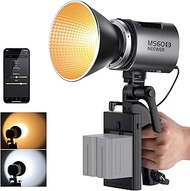 NEEWER MS60B LED Video Light Studio Light with 2.4G/App Control 65W All-Metal Mini Compact COB Bi-Co
