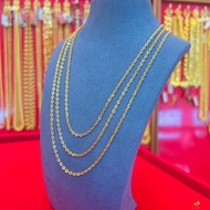 สร้อยอิตาลี ทองคำแท้ (18K) โซ่ o-word 90% สร้อยคอทองคำบริสุทธิ์ขนาดเล็กความชื้นไม่ลอกไม่ดำ