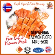 Fresh Salmon/Shashimi Grade Norway Salmon Fjord Trout (4-5kg) Whole Fish Free Cut & Vacuum Pack Serv