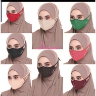 ✬LIMITED TIME OFFER✴SHIP IN 24 hoursready stock jovian face mask kain muslimah (diamond) tie back ikat belakangMU✫