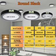 LED Surface Downlight LED Surface Light 12W 18W 24W Lampu Ceiling Light Black & White LED Surface Mo