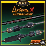 KFT Artemis X Cross Ultra Light Fishing Rod Ultralight UL Joran Pancing Mancing Casting Spinning Sol