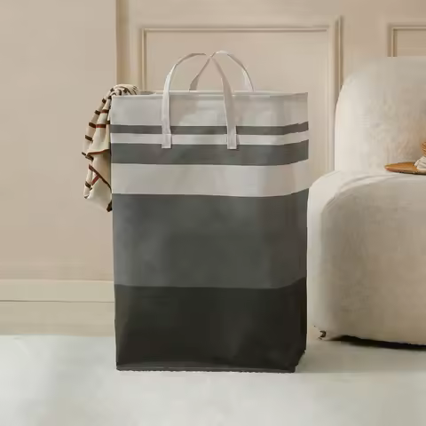 1Pc Large Capacity Laundry Basket Dirty Clothes Basket Fabric Laundry Basket Folding Storage Basket 