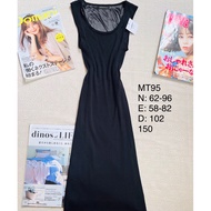 [N bust, Waist, D length] Elastic dress, elastic band, Sleeveless, long form (DSN1-T) MT95
