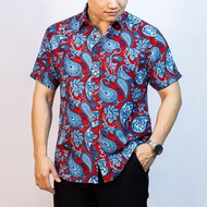 BENTOP Batik Modern Slim Fit Series [2] Baju Kemeja design Lengan Pendek Modern Floral Batik Short S