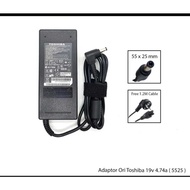 Original Toshiba Adapter 19V 4.74A 55x25mm/Laptop Charger/Toshiba Charger