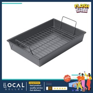 ❤SGseller❤ Chicago Metallic Non-Stick Roast Pan with Non-Stick Rack, 13 x 9 x 2.2 inches