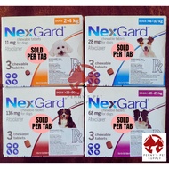 Nexgard chewable tablet for dogs sold per PIECE w sticker