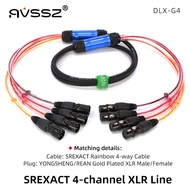 SREXACT สายสัญญาณมัลติคอร์ 2/4/8/16 ช่องเสียง DLX-G2 DLX-G4 DLX-G8 DLX-G12 เครื่องผสมสายเคเบิล canon