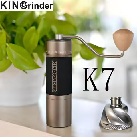 Kingrinder K7 manual coffee grinder portable coffee mill 48mm 7core special burr