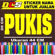 PUKIS WRITING CUTTING STICKER, STICK STICKER FOR SALES NAME ON WHEEL CART