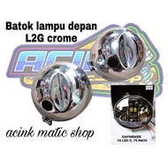 L2G lamp shell pressed chrome pnp daymaker 5.7 inch 16 led L2G PRECISION REFLECTOR SHELL