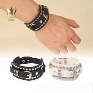 Gothic Leather Gothic Rock Metal Punk Bracelet, Punk Bracelet Fashion Show Accessories
