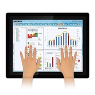 Fanless Industrial Monitor Display 21.5 Inch Front Waterproof Capacitive Touch Embedded LCD Monitor