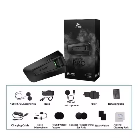 CARDO Helmet Bluetooth Headset PRO Collision Detection / JBL / Magnetic / Voice Control / DMC Mesh N