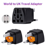 World to UK Travel Adapter Universal 3-Prong Power Converter, Transforms US/JP/AU/EU/CN plugs to UK 