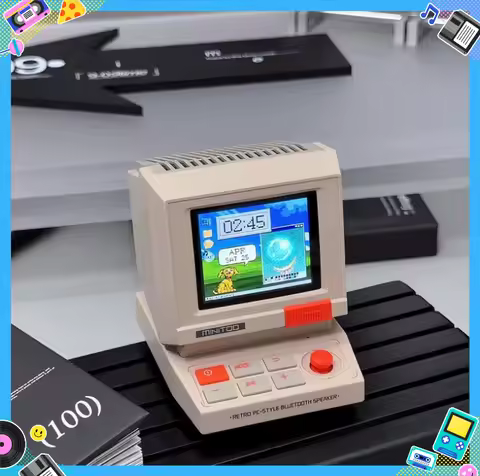 Divoom Ditoo MiniToo Retro Bluetooth Speaker Portable Pixel DIY Display Music Box Desktop Computer S