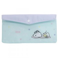 日本進口 - PEANUTS Snoopy 史努比 日版 信封造型 口罩 收納袋 口罩袋 戶外 便攜 儲物袋 抗菌 分隔式 史奴比 史諾比 (睡覺)