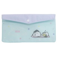 日本進口 - PEANUTS Snoopy 史努比 日版 信封造型 口罩 收納袋 口罩袋 戶外 便攜 儲物袋 抗菌 分隔式 史奴比 史諾比 (睡覺)