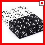 (HDdais) Dice Counter D6 Dice White +1/+1 and Black -1/-1 for Magic: The Gathering and other games C