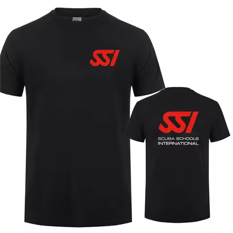 New Scuba Diving Dive SSI Man T Shirt Polyester Breathable Top for Sports, Casual Wear, Easy To Main