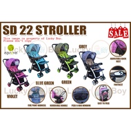 ❀❈Apruva SD-22 Aller Reversible Handle Deluxe Stroller for Baby Grey