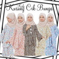 OFFER 2024 🔥 Kurung Cik Bunga Kids New Design Dress Raya Ootd Viral Melayu Moden Baju Hasnuri Premium Slim Kain Bra Lawa