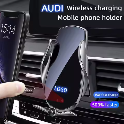 Car Wireless Charging Mobile Phone Holder Fixed Special Base Charger For Audi A4L A6L A7 Q3 A3 Q5L Q