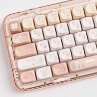 MOA ความสูงของปุ่มคีย์บอร์ดตุ๊กตาการ์ตูนน่ารักจากป่า HI75 98 99 F87 ปุ่มคีย์บอร์ดแบบพิมพ์ด้วยน้ำยาสี