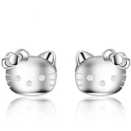 S925 Silver Hello Kitty Ear Rings Kids Ear Rings Subang Budak