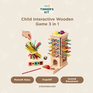 The Tinker's Kit - CHILD INTERACTIVE WOODEN GAME 3 IN 1 - 3 IN 1 INTERACTIVE WOODEN Toy for Children