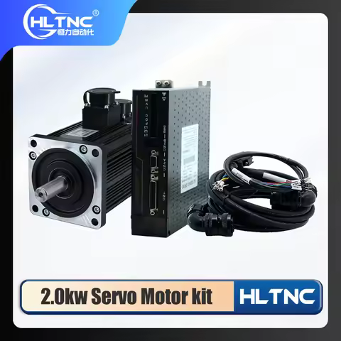 HLTNC 130ST-M07725 With T3DF RS485 Driver 2KW 220V AC Servo Motor Kit With Brake 2500 RPM 7Nm Torque