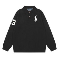 Ralph Lauren 秋冬大馬刺繡Logo 翻領針織POLO毛衣外套