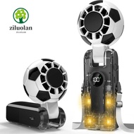 ZILUOLAN Mini Handheld Fan, 5 Gear Wind USB Rechargeable Handheld Turbo Fan, Portable Soccer-Shaped 