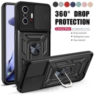 Casing For Xiaomi Mi 11T Pro 11 Lite 5G NE 11TPro 11Lite Shockproof Phone Case Armor Ring Bracket Stent Push Camera Protection Cases Hard Cover For Xiomi 11t Pro