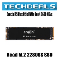 Crucial P5 Plus PCIe NVMe Gen 4 6600 MB/s Read, M.2 2280SS SSD