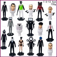 YT4 17pcs Skibidi Toilet Action Figure Police Toilet Titan Speaker Man Monitor Man TV Man Model Doll