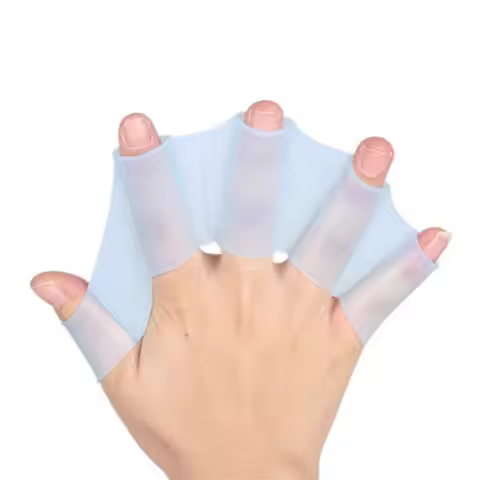 Swimming Finger Fins Learning Swimming Pool Gear Finger Wearing Hand Mesh Fins Row Training Diving G