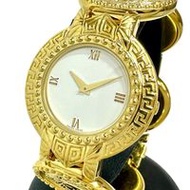 VERSACE Medusa 01163 Women's Watch, GP Quartz, White Dial/Gold Plated