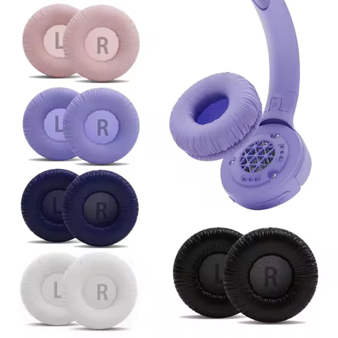 Replacement Ear Pads Soft Leather Foam Pads for JBL Tune 600, T450, T450BT, T500BT, JR300BT, 70mm, 1