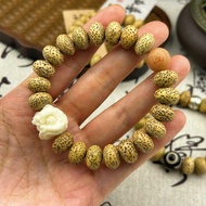Hainan Chicken Oil Yellow Star Moon Bodhi Bracelet Golden Seed Single Circle Xuanyue Abacus Bead Bod