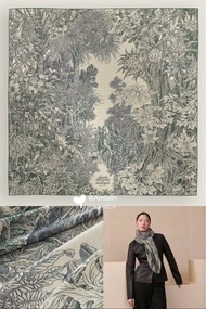 Hermes scarf 140cm，All‘Orto Botanico di Palermo  巴勒莫花園，愛馬仕披肩絲巾