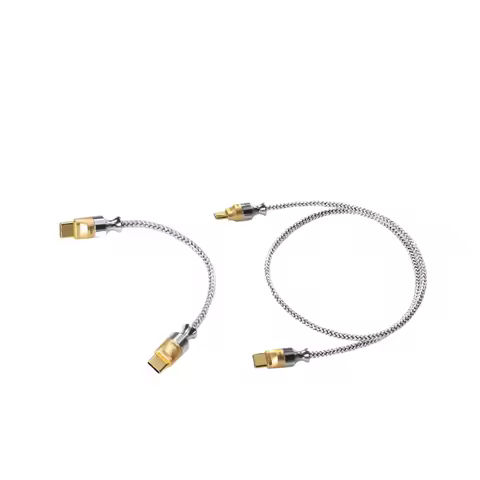 DD ddHiFi TC07S 10cm 50cm Type-C to Type-C Audiophile Audio Cable USB OTG Nyx Series Silver For Shan