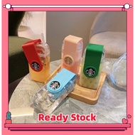 FASH Starbucks Square Rotating Cup With Straw High Temperature Resistant Creative Tumbler Portable Cup